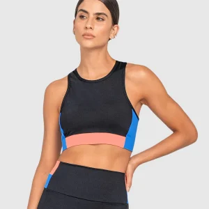 Top deportivo de buen ajuste con espalda en tul