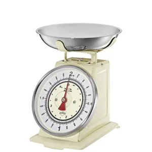 R31057 Báscula de cocina nostalgia creme Küchenprofi 22x22x25,5 cm