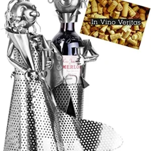 R30948 Botellero Escultura de Metal con Pareja de Novios – Brubaker
