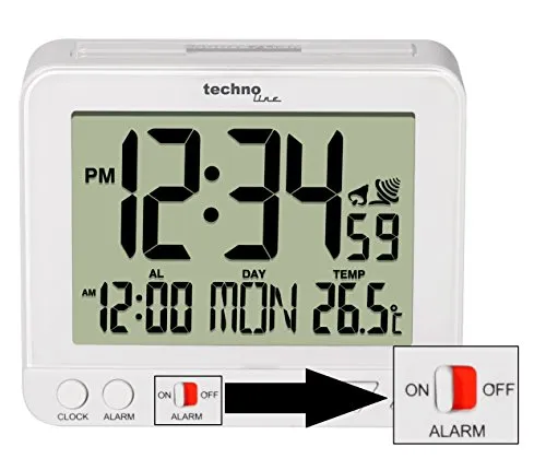 R32145 Despertador radio-controlado Technoline WT 195 retroiluminado - Imagen 6