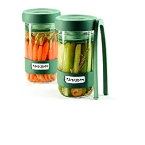 R33430 Kit de Utensilios para Preparar Encurtidos Caseros Lékué 700ml Verde