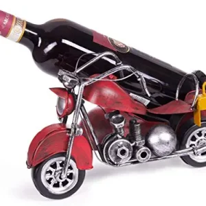 R34605 Porta Botella de Vino Motocicleta con Sidecar Rojo – Regalo Original