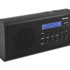 R34722 Radio Digital Karcher 2405 – Portátil, DAB+/FM, Pantalla LCD, Negro