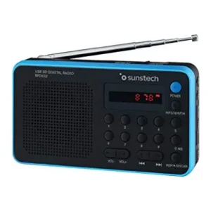 R34737 Radio portátil Sunstech RPDS32BL con USB y SD, color azul