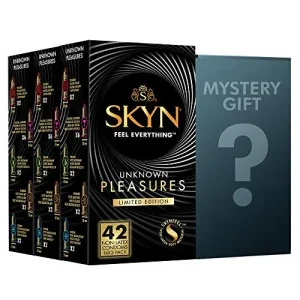 R35019 SKYN Unknown Pleasures y 5 Senses – Paquete de 42 preservativos y 5 preservativos premium