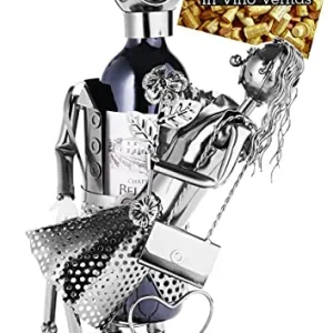 R35407 Soporte para Botellas de Vino BRUBAKER “Lovers” de Metal